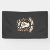 Halloween Geest Verschrikkelijke Kliek Spandoek (Horizontaal)