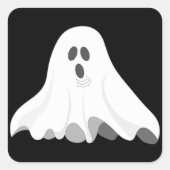 Halloween geest vierkante sticker (Voorkant)