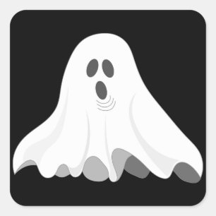 Halloween geest vierkante sticker