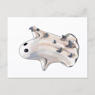 Halloween geest vlinder ansichtkaart briefkaart