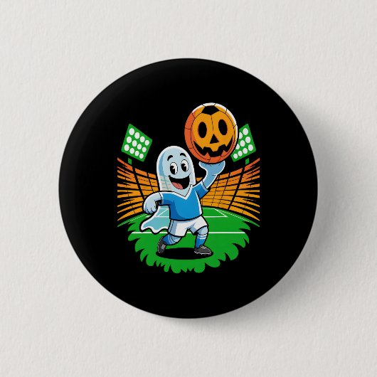 Halloween Geest Voetbalspeler Ronde Button 5,7 Cm (Voorkant)