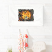 Halloween Geest Volle Maan Jack Lanterns Zombie Ha Spandoek (Insitu)