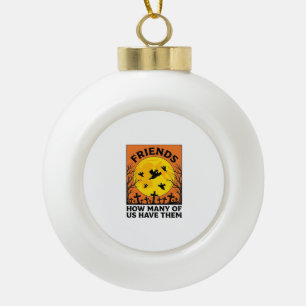 Halloween Geest Vrienden Grappig Vintage Horror_1 Keramische Bal Ornament