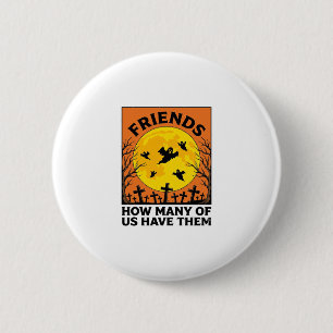 Halloween Geest Vrienden Grappig Vintage Horror_1 Ronde Button 5,7 Cm