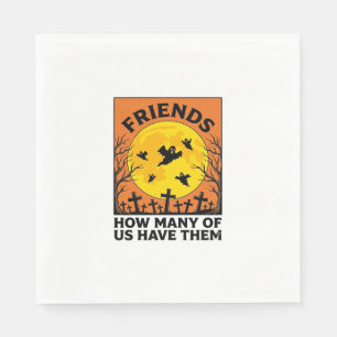 Halloween Geest Vrienden Grappig Vintage Horror_1 Servet