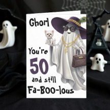 Halloween Geest Vrouwen Grappig Gelukkig 50e Verja