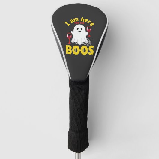 Halloween Geest Wijn Boos Design Golfheadcover (Voorkant)