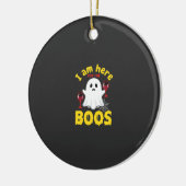 Halloween Geest Wijn Boos Design Keramisch Ornament (Links)