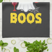 Halloween Geest Wijn Boos Design Theedoek (Gevouwen)
