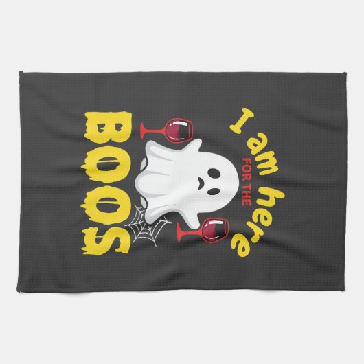 Halloween Geest Wijn Boos Design Theedoek (Horizontaal)