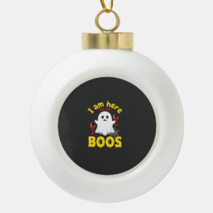 Halloween Geest Wijn Boos Ontwerp Keramische Bal Ornament