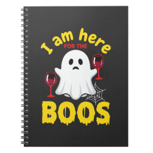 Halloween Geest Wijn Boos Ontwerp Notitieboek