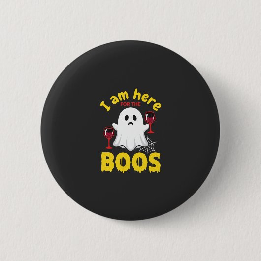 Halloween Geest Wijn Boos Ontwerp Ronde Button 5,7 Cm (Voorkant)
