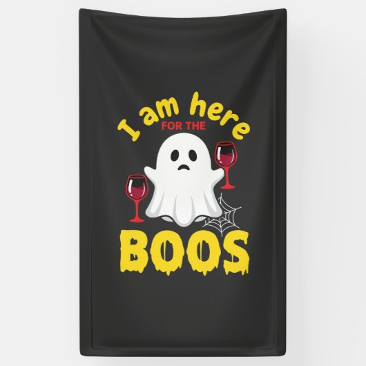 Halloween Geest Wijn Boos Ontwerp Spandoek (Verticaal)