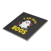 Halloween Geest Wijn Boos Ontwerp Tegeltje (Zijkant)
