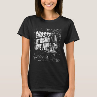 Halloween Geest Zegt Meisje Jongen Mannen Vrouwen T-shirt