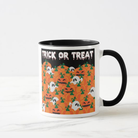 Halloween Geesten Behekste Pompoen Vlek Mok (Rechts)