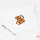 Halloween Geesten Behekste Pompoen Vlek Vierkante Sticker (Envelop)