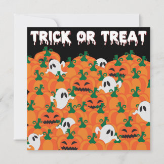 Halloween Geesten Behekste Pompoenveld Kaart