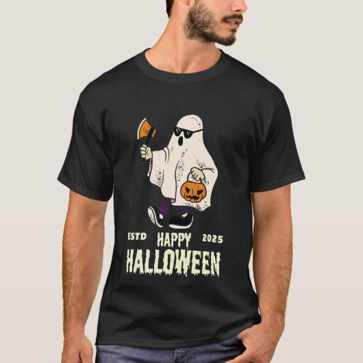 Halloween geesten bewegen in schaduwen, klaar? t-shirt (Voorkant)