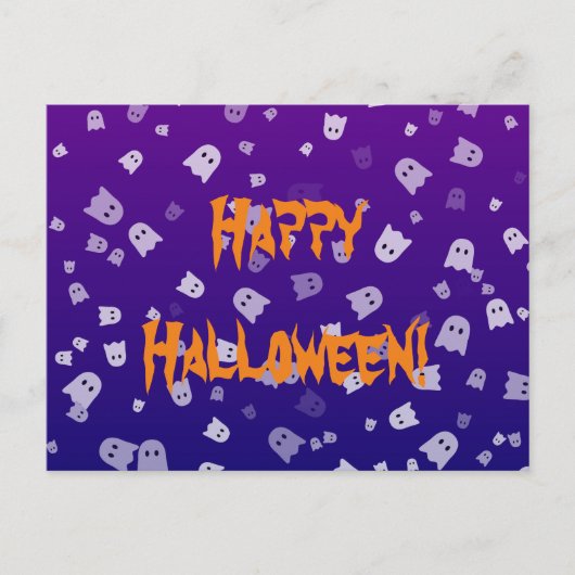Halloween Geesten Briefkaart (Voorkant)