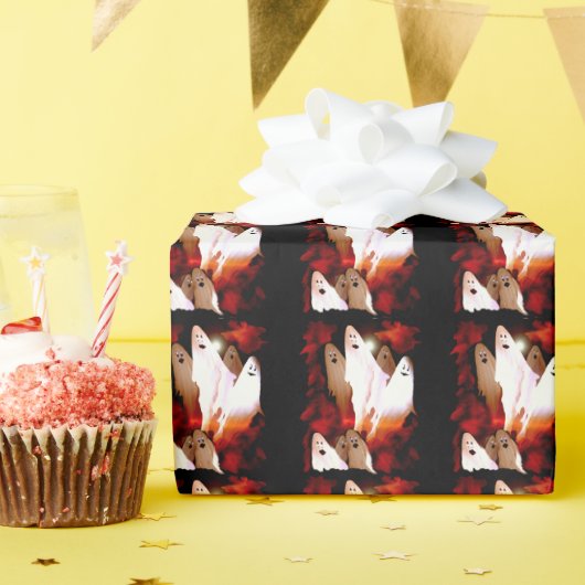 Halloween Geesten Cadeaupapier (Verjaardagsfeest)