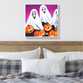 Halloween geesten en pompoenen canvas afdruk (Insitu (Slaapkamer))
