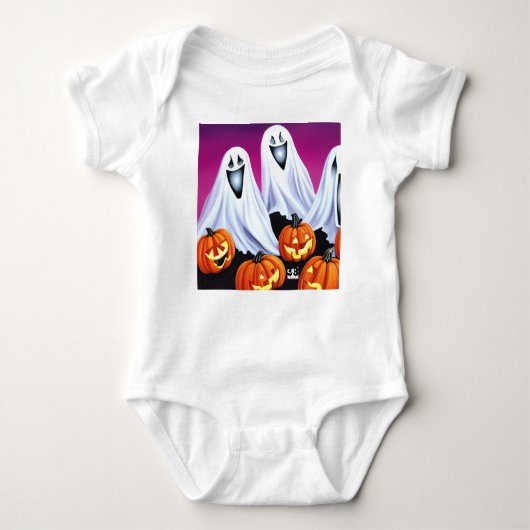 Halloween geesten en pompoenen romper (Voorkant)