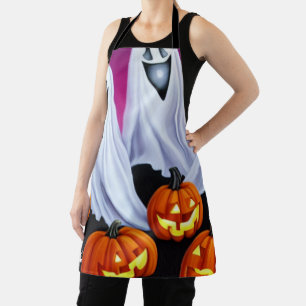 Halloween geesten en pompoenen schort