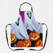 Halloween geesten en pompoenen schort (Voorkant)
