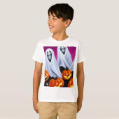 Halloween geesten en pompoenen t-shirt (Voorkant volledig)