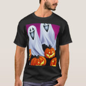 Halloween geesten en pompoenen t-shirt (Voorkant)