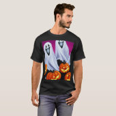 Halloween geesten en pompoenen t-shirt (Voorkant volledig)