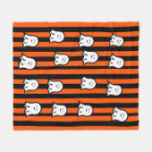Halloween Geesten en Strepen Fleece Deken (Voorkant (Horizontaal))