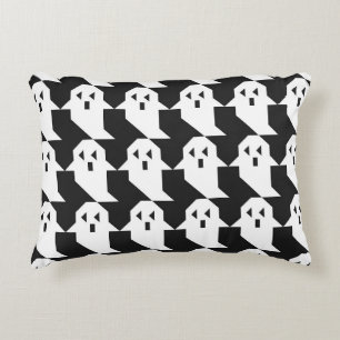 Halloween geesten: geometrisch naadloos patroon. accent kussen