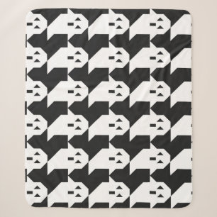 Halloween geesten: geometrisch naadloos patroon. sherpa deken