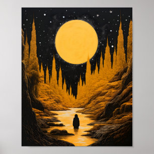 Halloween Geesten in het bos, griezelige geest Poster