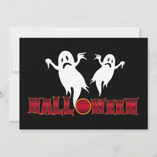 Halloween Geesten Kaart (Voorkant)