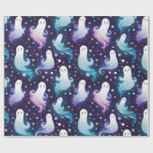 Halloween Geesten, kleine boe! Cadeaupapier (Vlak)