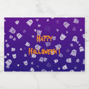 Halloween Geesten Likeurfles Etiket