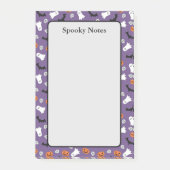 Halloween Geesten Pompoen Vleermuizen Paarse Stick Post-it® Notes (Voorkant)