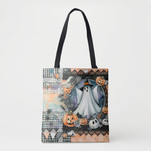 Halloween Geesten & Pompoenen #1 Tote Bag (Voorkant)