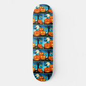 Halloween geesten, pompoenen, vleermuizen persoonlijk skateboard (Voorkant)