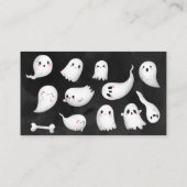 Halloween geesten spooktacular kids verjaardagsfee informatiekaartje (Achterkant)
