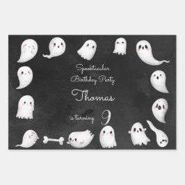 Halloween geesten spooktacular kids verjaardagsfee inpakpapier vel