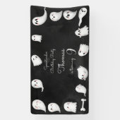 Halloween geesten spooktacular kids verjaardagsfee spandoek (Verticaal)