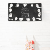 Halloween geesten spooktacular kids verjaardagsfee spandoek (Insitu)