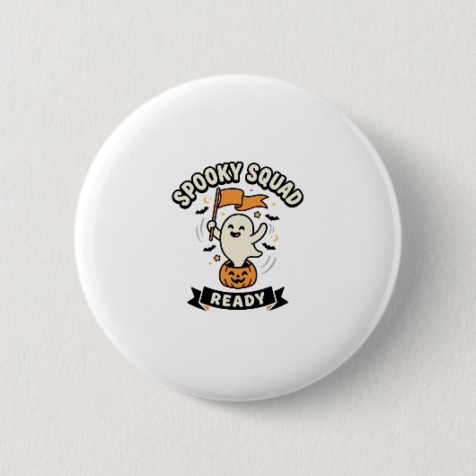 Halloween Geesten Team Ronde Button 5,7 Cm (Voorkant)
