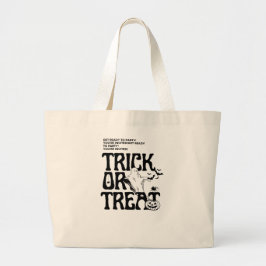 Halloween geesten wachten in de schaduw. grote tote bag