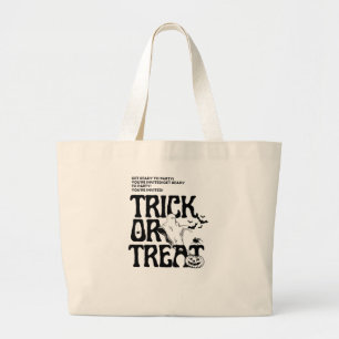 Halloween geesten wachten in de schaduw. grote tote bag